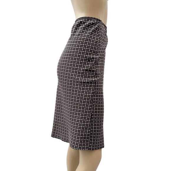 Y2K Vintage The Limited Silk Checkered A-Line‎ Knee Length Skirt Purple Women M - Picture 3 of 10
